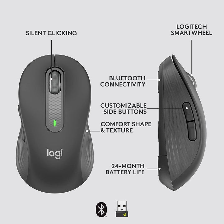 Logitech | M650L Signature Series Mouse For Business - Graphite | 910-006346