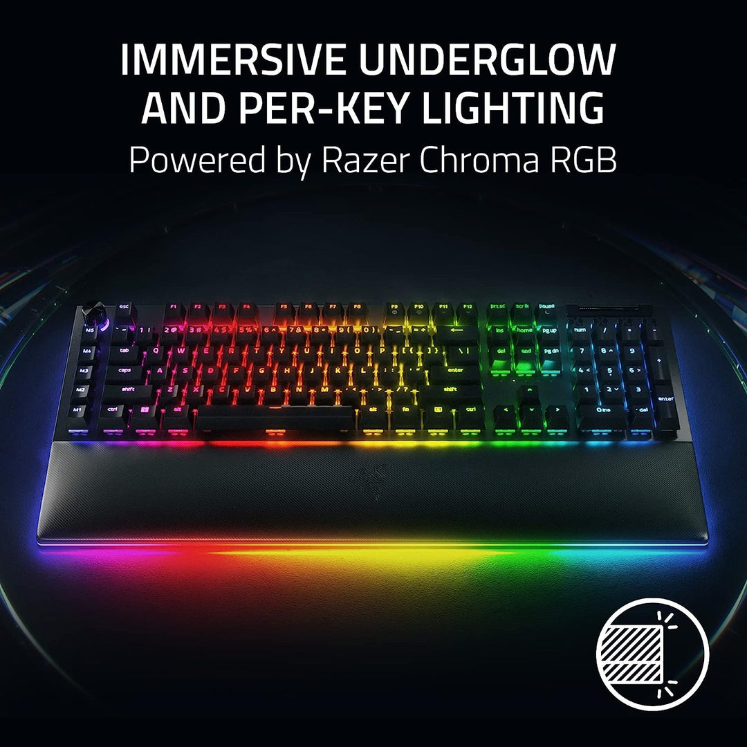 Razer | BlackWidow V4 Pro HyperSpeed Mechanical Gaming Keyboard w/Chroma RGB (Green Switch)  | RZ03-04680200-R