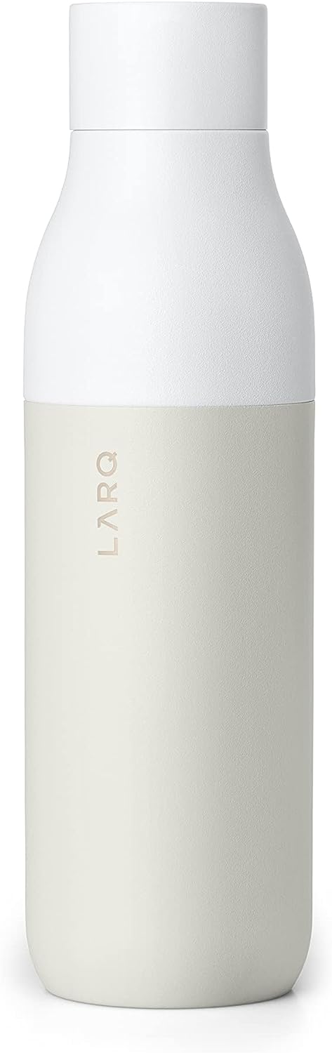 Larq | Twist Top 740ml (25 oz.) Insulated Stainless Steel Water Bottle - Granite White | BNDGW074A