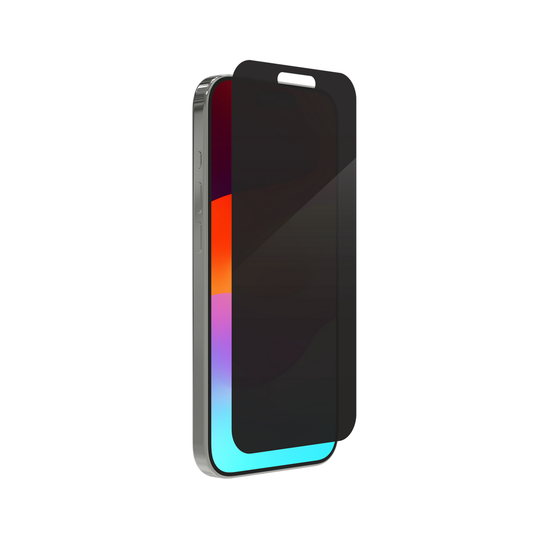 ZAGG | InvisibleShield Glass Elite Privacy for iPhone 15 Pro - Black | IS-200111597