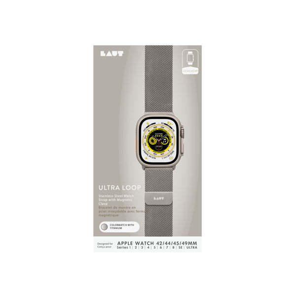 LAUT | Ultra Loop for Apple Watch Ultra 49mm - Titanium | L_AWU_UL_TI