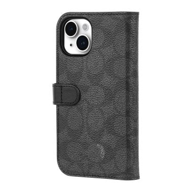 //// Coach | Folio Signature C Case iPhone 15/14/13 - Charcoal | 15-12436