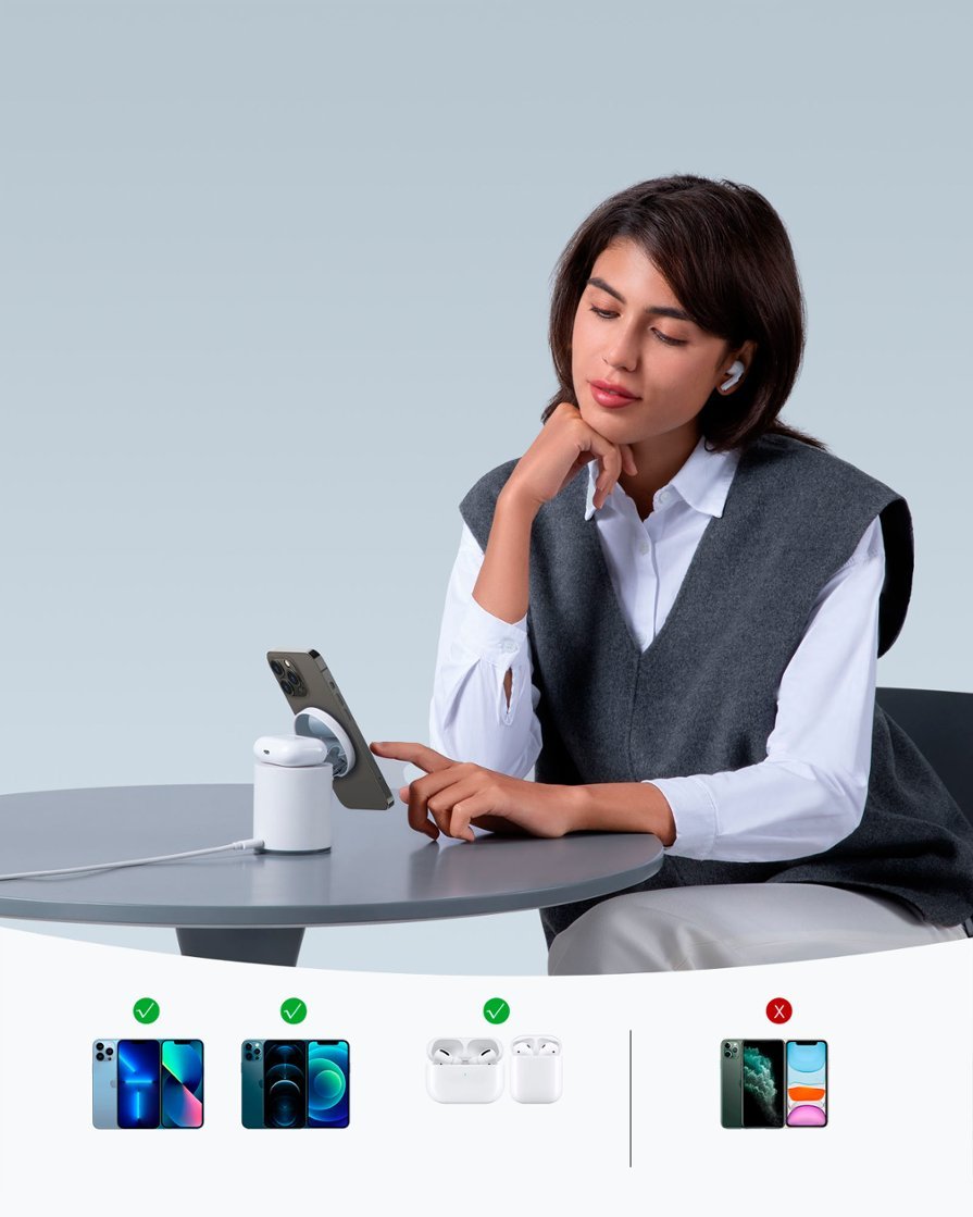 Anker | MagGo 2-in-1 Wireless Charger White EN | B25681211