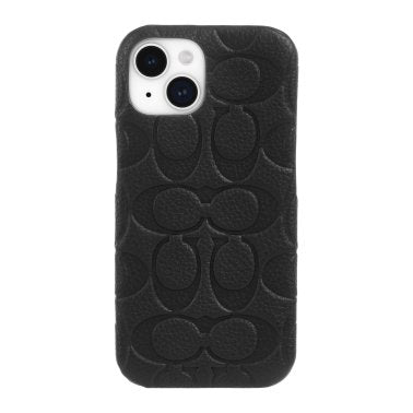Coach | Leather Slim Wrap Signature C Case iPhone 17e/16e/15/14/13 - Black Emboss | 15-12438