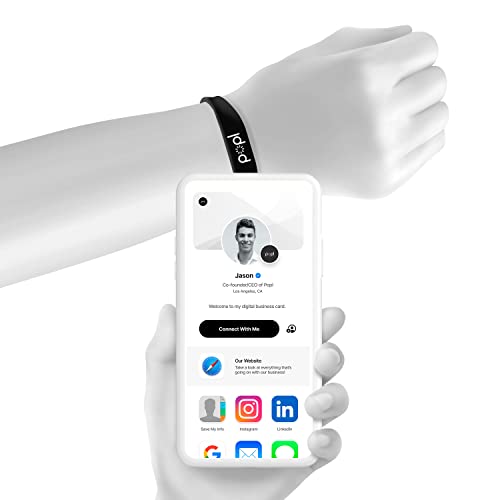 Popl | Digital Business Card - Silicon Sport Band - Black | SIL-BLK