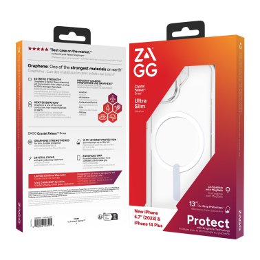 ZAGG GEAR4 | Crystal Palace Snap Case iPhone 15/14 Plus - Clear | 15-11675
