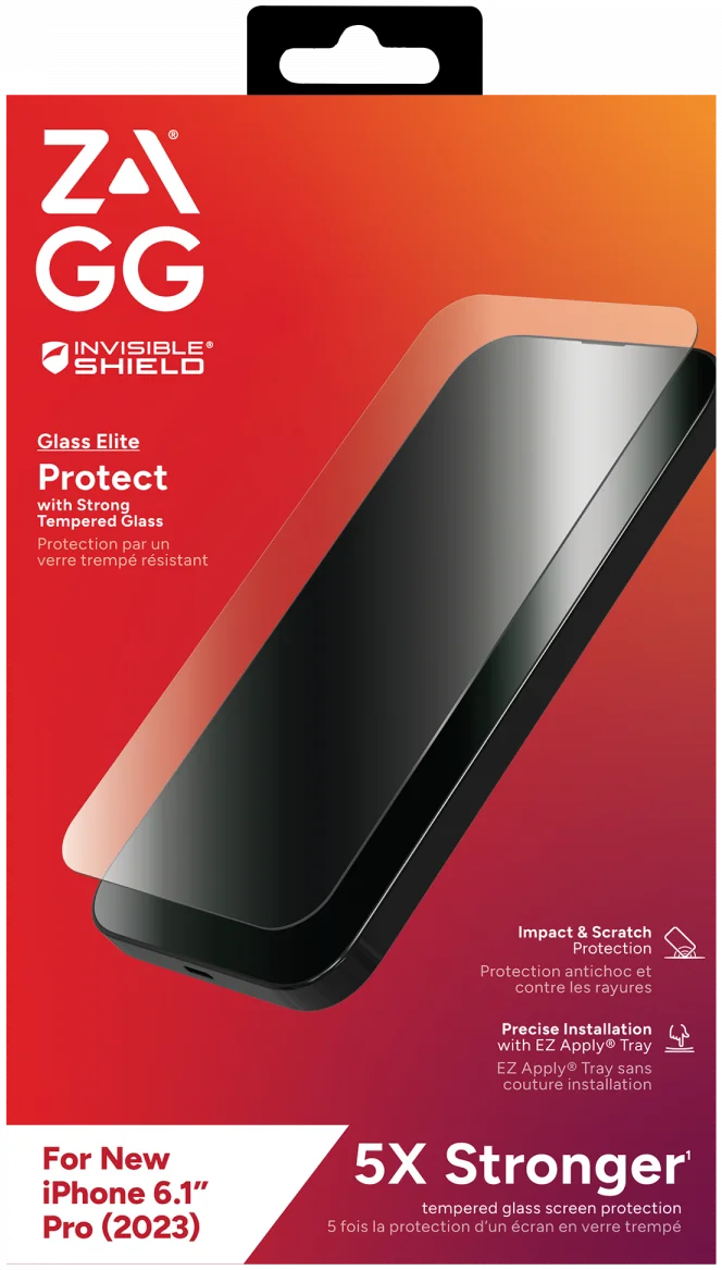 ZAGG | InvisibleShield Glass Elite for iPhone 15 Pro - Clear | IS-200111786