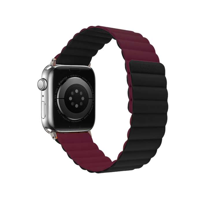 LOGiiX | Vibrance Link Apple Watch Band 38/40/41mm - Black/Burgundy | LGX-13496
