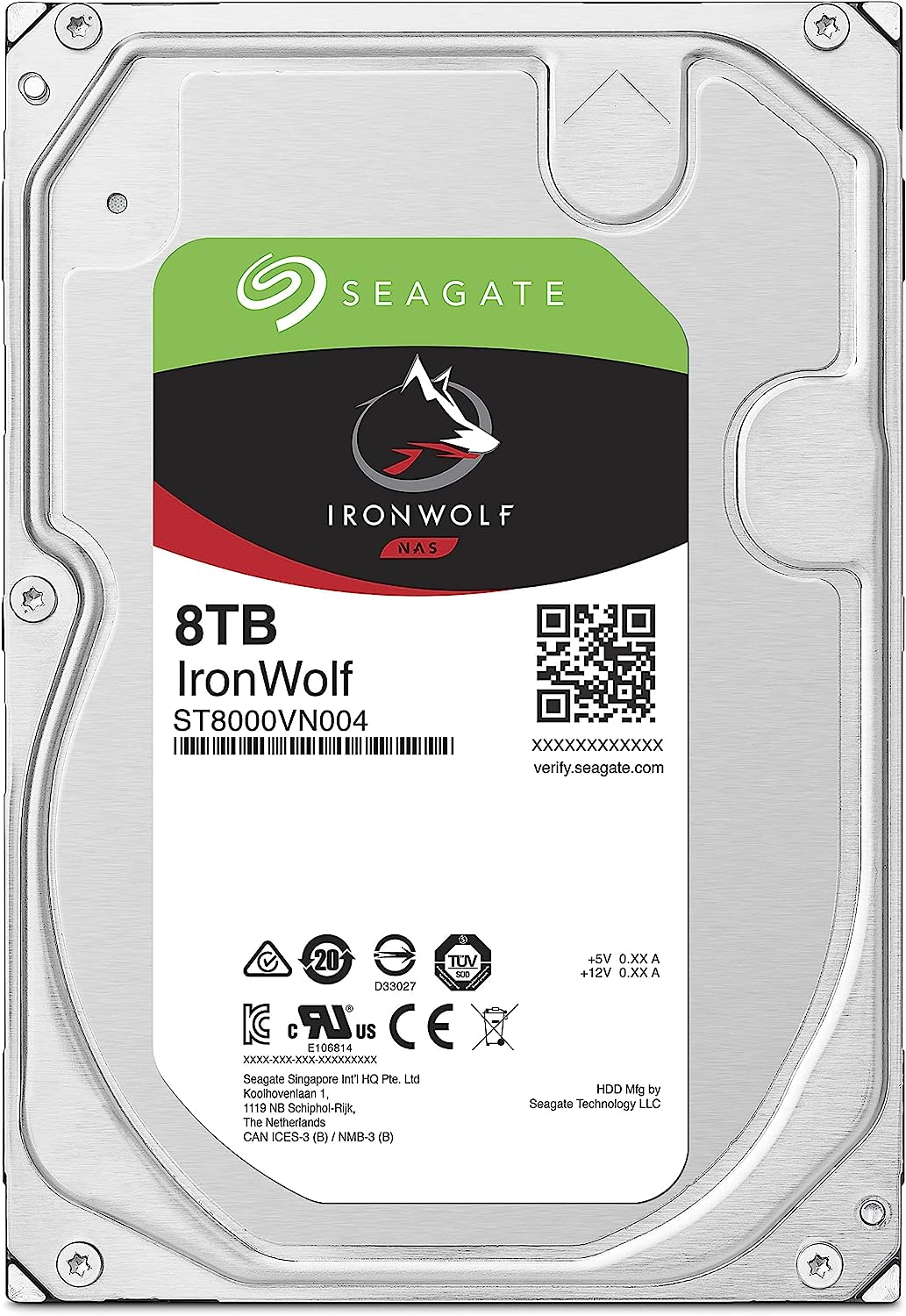 Seagate|  IronWolf Pro 6TB NAS Hard Drive 7200 RPM 256MB Cache CMR SATA 6.0Gb/s 3.5" Internal HDD ST6000NE000