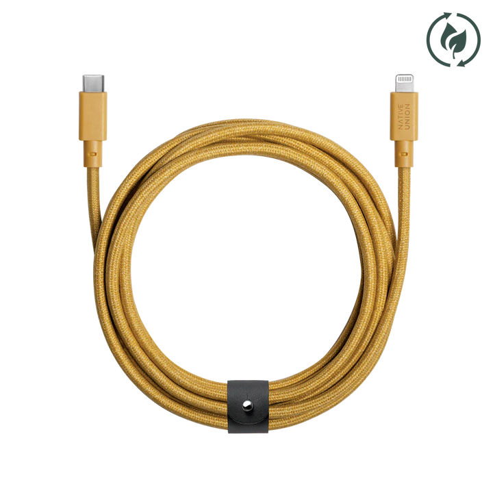 Native Union | USB-C to Lightning - 3M / 10FT Belt Cable - Kraft | BELT-CL-KFT-3-NP