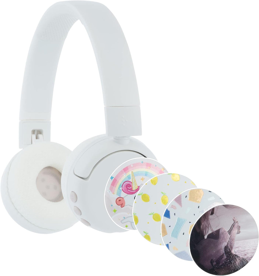 Onanoff | BuddyPhones POP Fun Wireless kids On Ear Headphones - Snow White | ONO-BT-BP-POP-FUN-WH