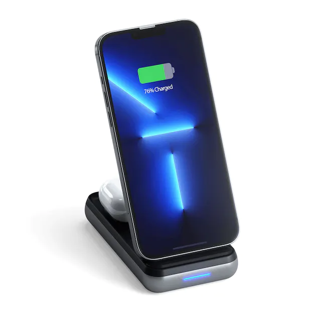 Satechi | Duo 10W Wireless Charger Stand - Space Grey | ST-UCDWPBSM