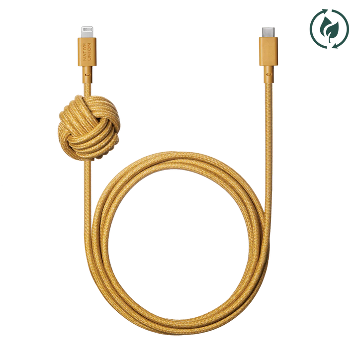 Native Union | USB-C to Lightning - Night Cable 3M 10FT- Kraft | NCABLE-CL-KFT-NP