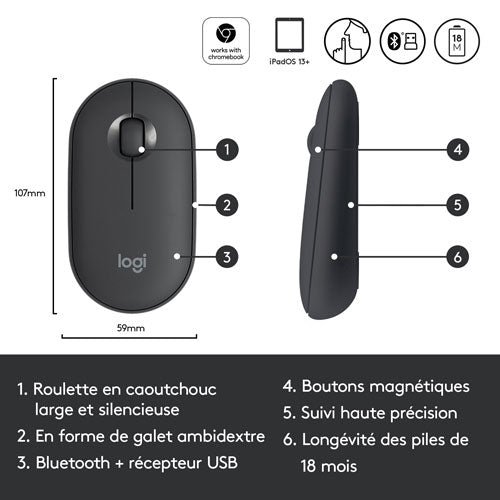 /// Logitech | M355 Bluetooth Optical Mouse - Graphite | 910-005743