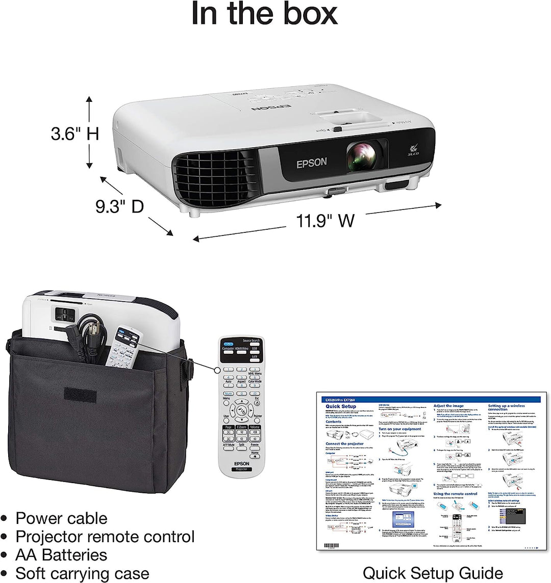 SO Epson | Pro EX7280 3LCD WXGA Projector | V11HA02020-F