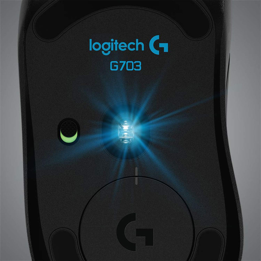 Logitech | G703 HERO 16000 DPI Wireless Optical Gaming Mouse - Black | 910-005638