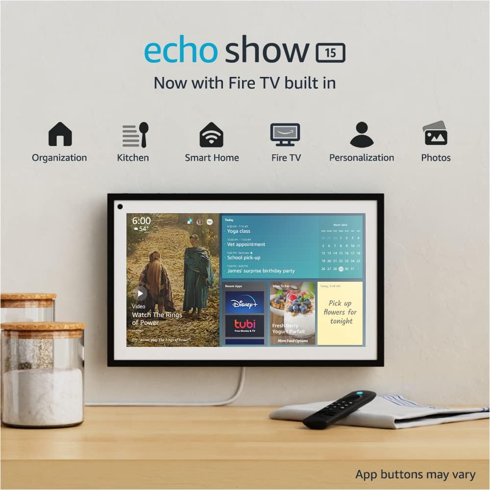 Amazon | Echo Show 15.6" Smart Display with Alexa - Black/White