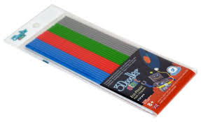 //// 3Doodler | Start Eco-Plastics Filament Refill Kit 24Pcs - Pow (Gry,Blu,Red,Grn) | 3DSECOMIX224