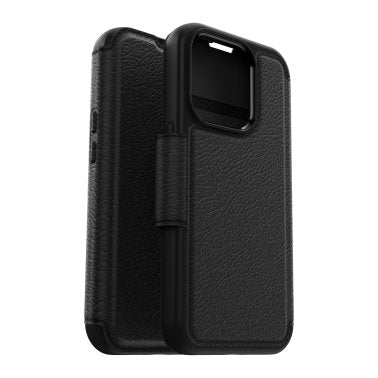 //// Otterbox | Strada Leather Folio Case iPhone 15 Pro - Black (Shadow) | 15-11757