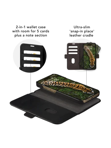 //// Dbramante1928 | Lynge 2in1 Wallet for iPhone 15 Pro Max - Black | DB-LY67GTBLU314