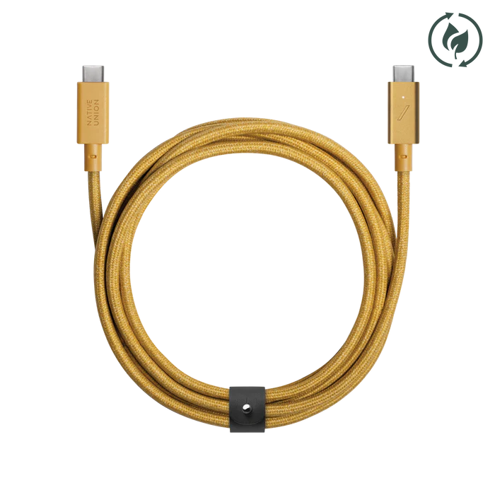 Native Union | USB-C to USB-C - Belt Cable Pro - 8FT / 240W - Kraft | BELT-PRO2-KFT-NP