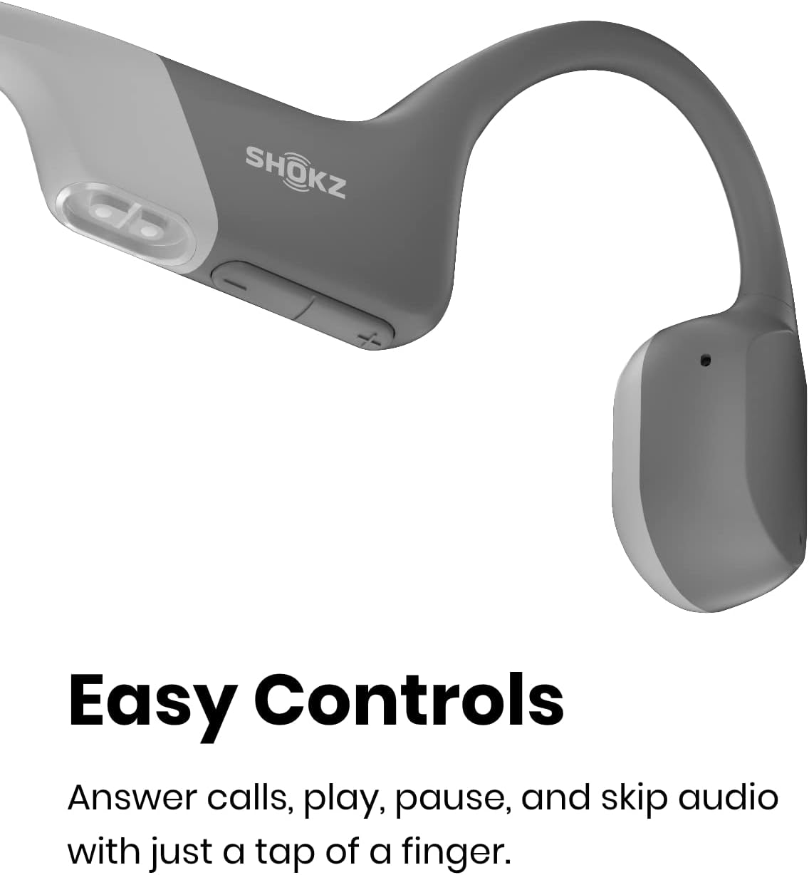 Shokz | OpenRun Bone Conduction Bluetooth Headphones - Grey | S803