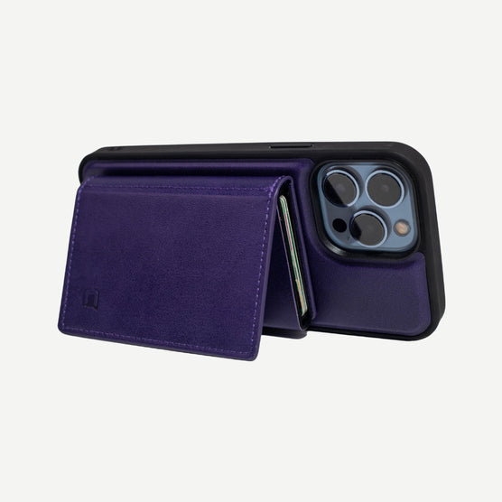 Caseco | MagSafe Wallet + MagSafe Case iPhone 13 Pro Max - Leather Purple | C1480-11