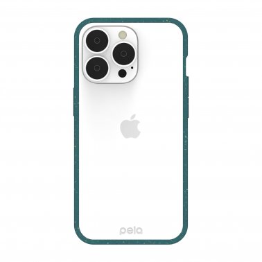 Pela | iPhone 13 Pro Clear Case Eco-Friendly/Compostable - Clear/Green Edge | 15-09016
