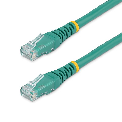 Startech | Cat6 Molded Ethernet Cable (650mhz 100w Poe Rj45 Utp) 7ft/2m - Green | C6PATCH7GN