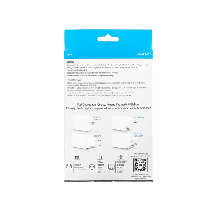 LOGiiX | Power Plus 65 XL - Travel Kit 65W - White | LGX-13586