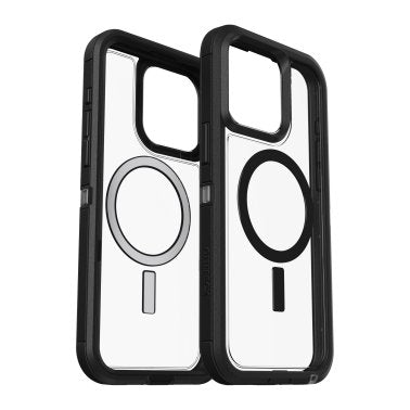 Otterbox | iPhone 15 Pro Max Otterbox Defender XT w/ MagSafe Clear Series Case - Clear/Black (Dark Side) | 15-11591