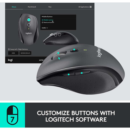 SO Logitech | M705 Marathon Wireless Mouse -Black | 910-001935