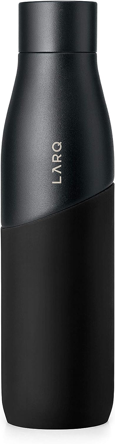 Larq | PureVis Movement 950ml (32 oz.) Stainless Steel Water Bottle with Self-Cleaning Mode - Black/Onyx   | BSBO095A