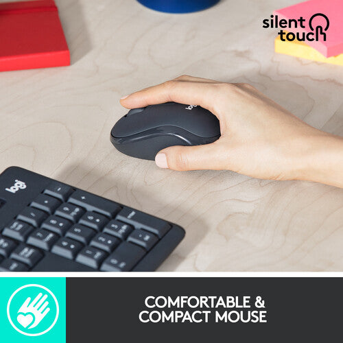 Logitech | MK295 Silent Wireless Optical Keyboard & Mouse Combo - Graphite | 920-009782