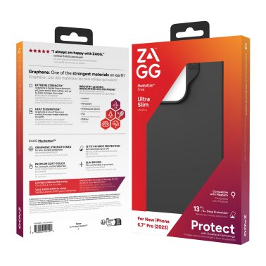 ZAGG GEAR4 | Manhattan Snap Case iPhone 15 Pro Max - Black | 15-11696