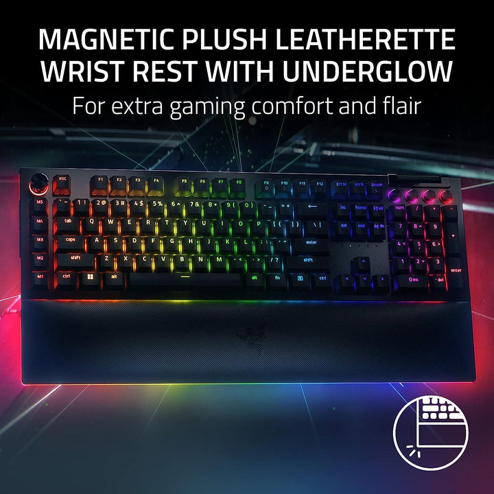 Razer | BlackWidow V4 Pro HyperSpeed Mechanical Gaming Keyboard w/Chroma RGB (Green Switch)  | RZ03-04680200-R