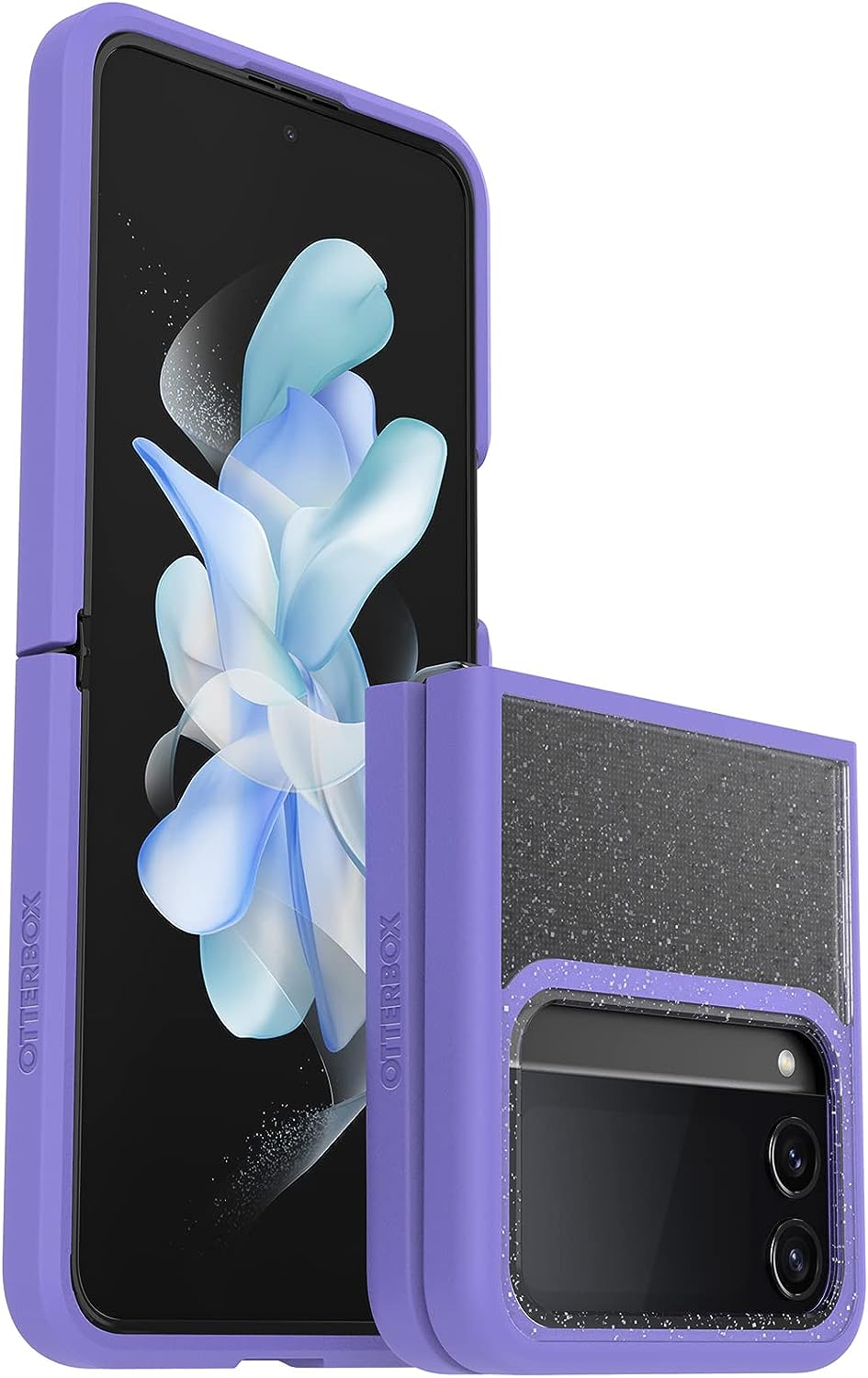 Otterbox | Samsung Galaxy Z Flip4 5G Thin Flex - Clear (Sparkle Purplexing)  |15-10525