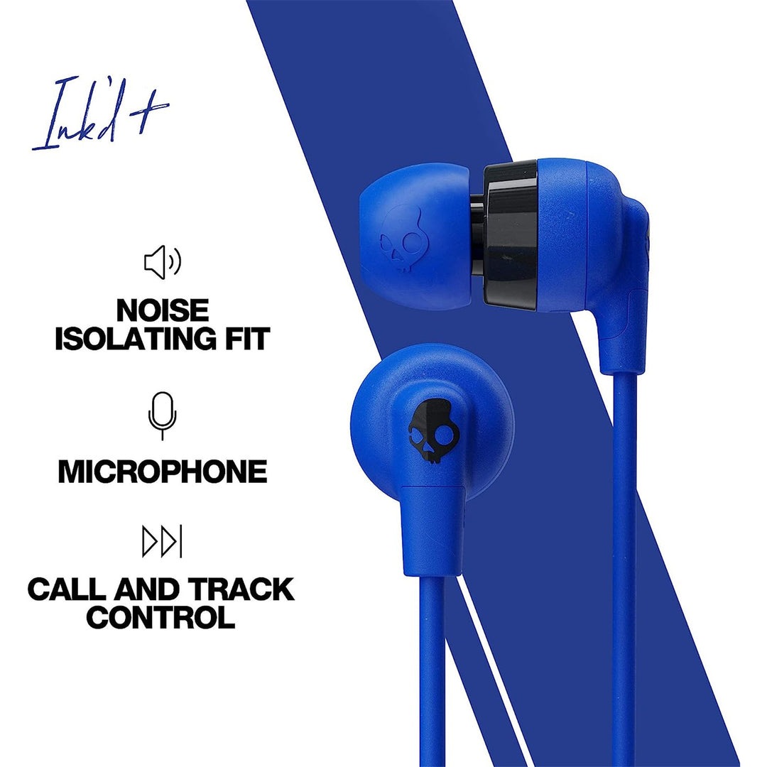 Skullcandy Ink'D+ Wired In-Ear Headphones Cobalt Blue SKC-S2IMY-M686