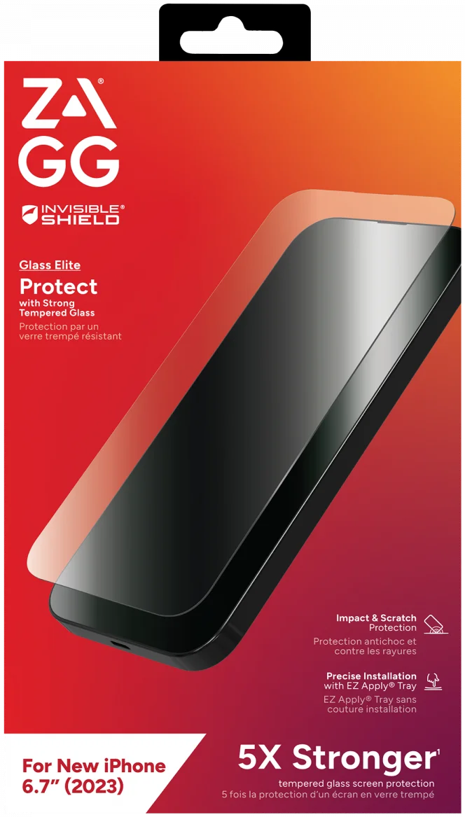 ZAGG | InvisibleShield Glass Elite for iPhone 15 Plus - Clear | IS-200111785