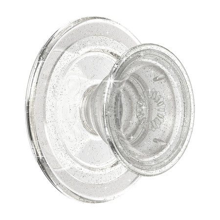 PopSockets | PopGrip For MagSafe - Round - Clear Glitter | 123-0424