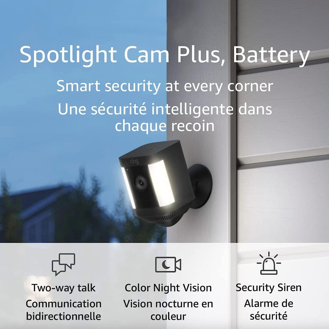 Ring | Spotlight Cam Plus Wired 1080p HD IP Camera - Black B09K1P67Y1