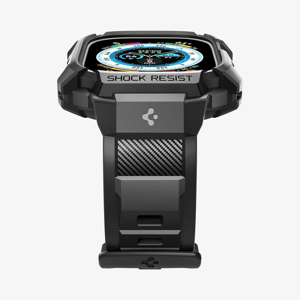 Spigen | Rugged Armor Pro Case and Strap for Apple Watch Ultra (49mm) - Black | SGPACS05460