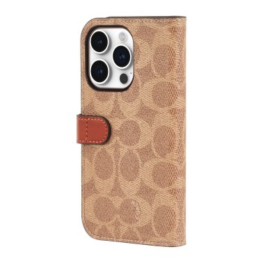 Coach | Folio Signature C Case iPhone 15 Pro - Tan | 15-12447
