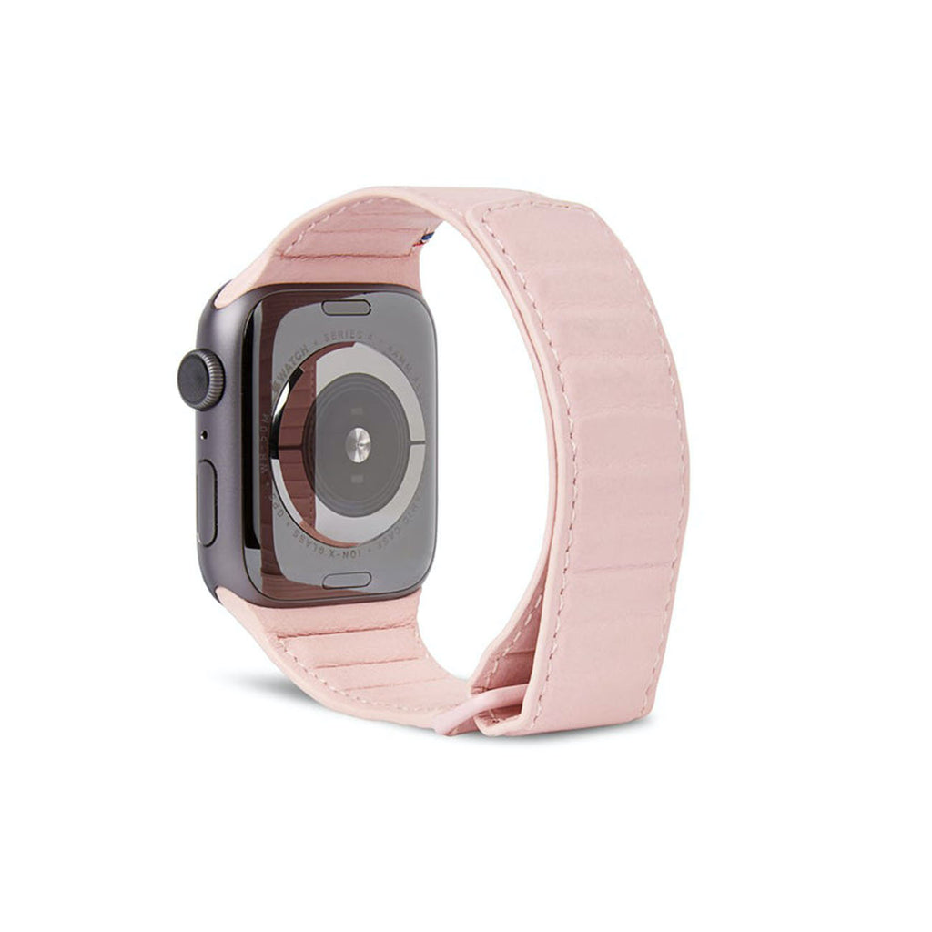 /// Decoded | Leather Magnetic Traction Strap for Apple Watch 38/40/41mm - Silver Pink | DC-D21AWS40TSL1PK