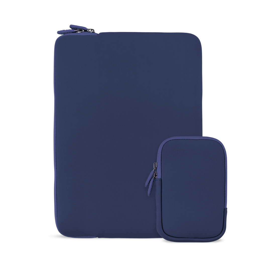 LOGiiX | Vibrance Essential Sleeve with pouch for Laptops up to 14 inch - Midnight Blue | LGX-13482