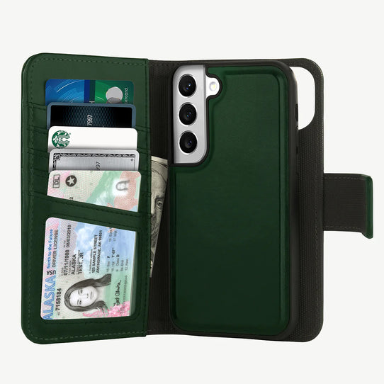 Caseco | 5th Ave Wallet Folio Case (5 Card Slot) - Samsung Galaxy S23 Ultra - Green | C31A5-10