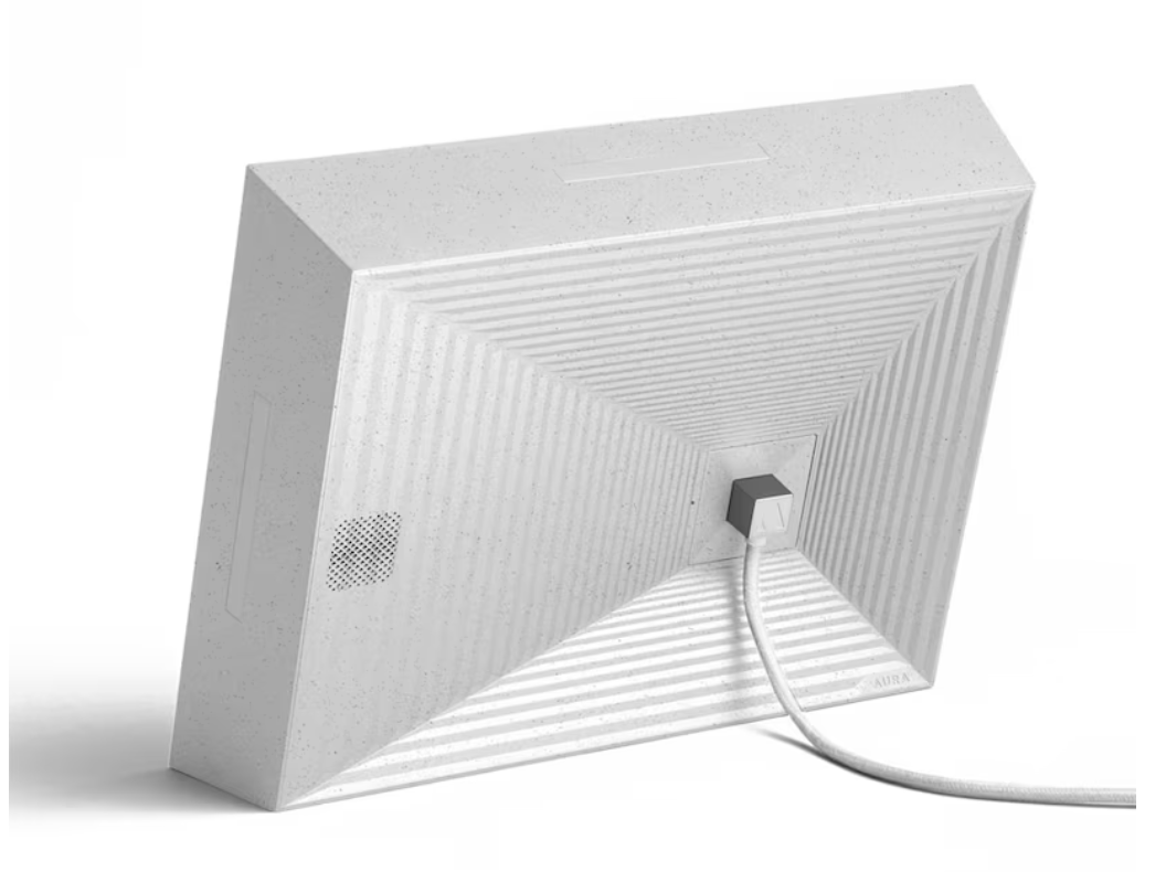 Aura | Mason Wi-Fi Digital Photo Frame 8.75" Speaker - White Quartz | AF200WHTS
