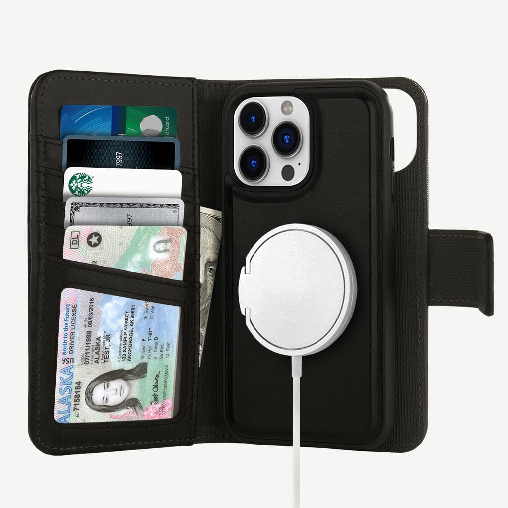 Caseco | 5th Ave MagSafe Wallet Case iPhone 15 Pro Max - Black | C31B4-01
