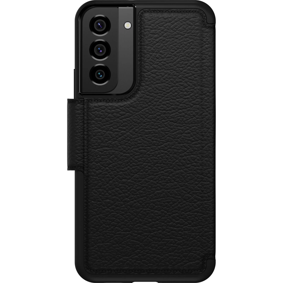 //// Otterbox | Strada Leather Folio Galaxy S22+ Case Shadow - Black | 120-5195
