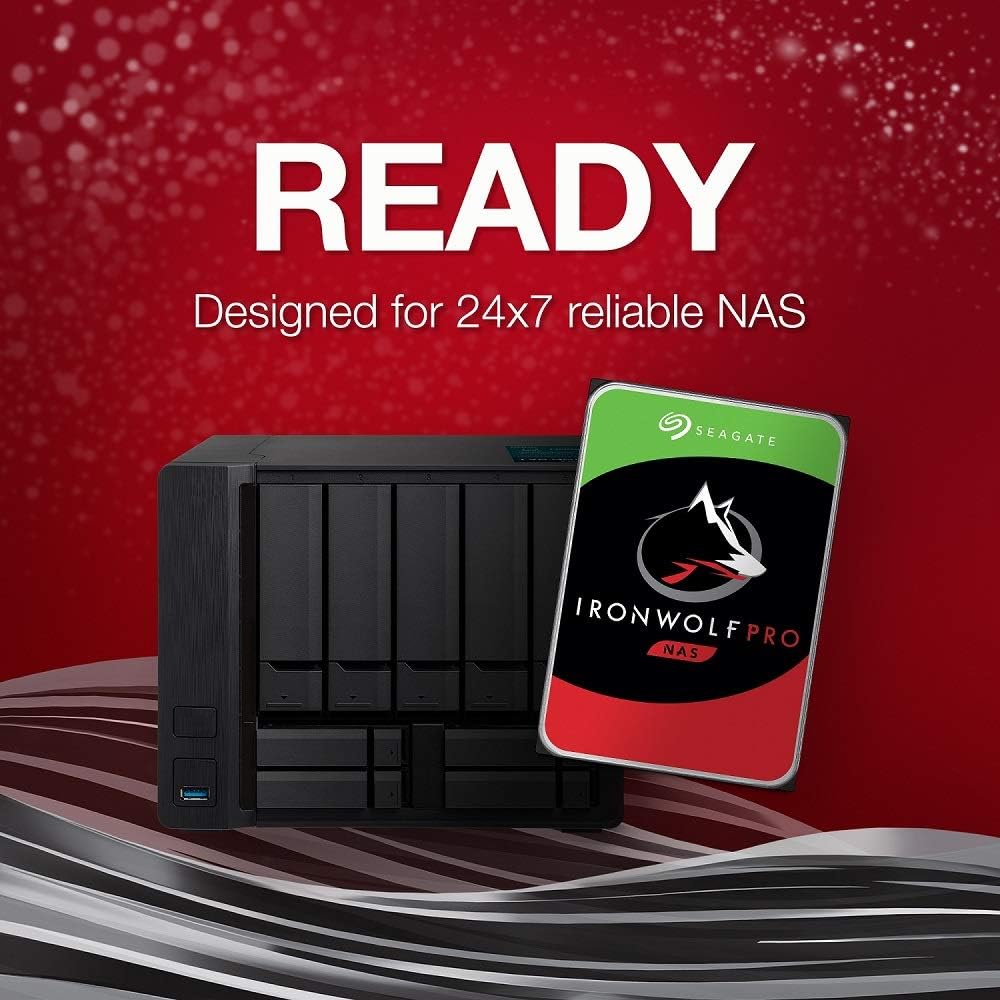 Seagate | IronWolf Pro 4TB NAS Hard Drive 7200 RPM 256MB Cache CMR SATA 6.0Gb/s 3.5" Internal HDD ST4000NE001